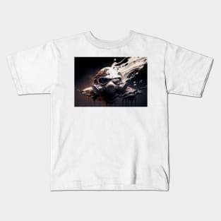 Cyberpunk Gasmask Artwork / Gasmask Splashing In Water Kids T-Shirt